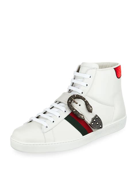 gucci pearl mens shoes|Gucci ace high top sneakers.